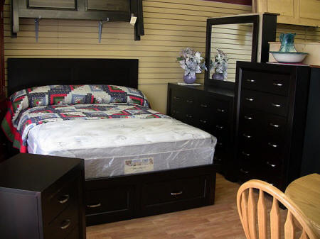 Condo bed, solid Maple Condo Bed with 6 drawer storage underneath, Lloyd's Mennonite Furniture Bradford Ontario.