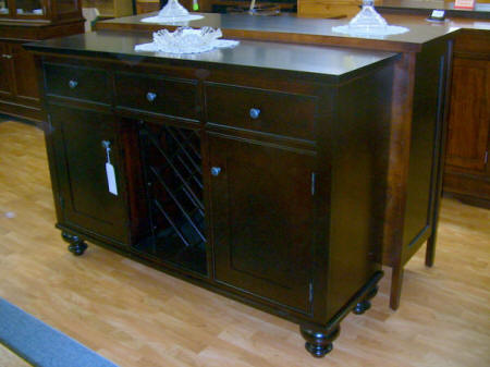 Georgetown side board, Mennonite handcrafted solid wood custom made Georgetown sideboard, Lloyd's Mennonite Furniture Bradford Ontario.