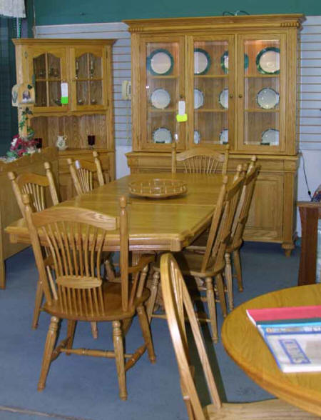 Napoleon table, Napoleon buffet and hutch, handcrafted Mennonite Napoleon table, buffet and hutch, Lloyd's Furniture Bradford and our new store in Schomberg Ontario.