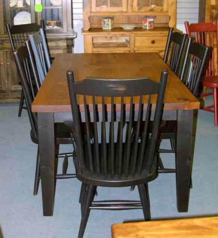 Mennonite 7 piece rustic barn board table set, 7 piece pine rustic barn board table set, Lloyd's Furniture Bradford and our new store in Schomberg Ontario.