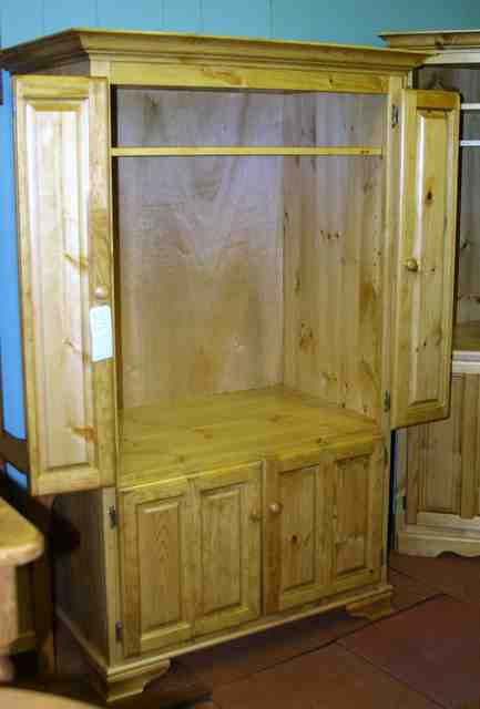 Pine armoire, Pine TV armoire, oak or maple tv armoire, Lloyd's Furniture Bradford and our new store in Schomberg Ontario.