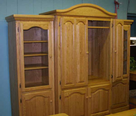 Mennonite entertainment center furniture, 3 pc Mennonite furniture entertainment center, Lloyd's Furniture Bradford and our new store in Schomberg Ontario.