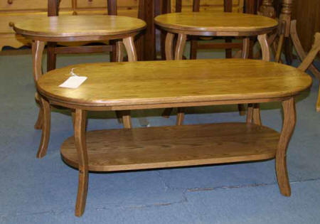 Oval coffee tables, 3 piece oval coffee table set,  oval coffee table and end tables, Lloyd's Furniture Bradford and our new store in Schomberg Ontario.