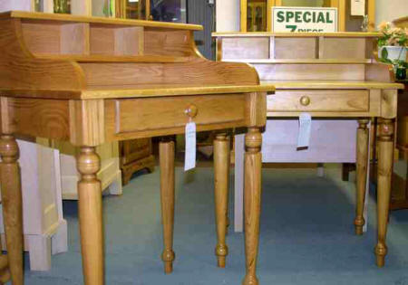 Oak postmaster desk, pine post master desk, handcrafted Mennonite postmaster desk, Lloyd's Furniture Bradford and our new store in Schomberg Ontario.